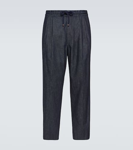 Pantalones chinos de denim - Brunello Cucinelli - Modalova
