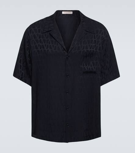 Valentino Logo silk bowling shirt - Valentino - Modalova