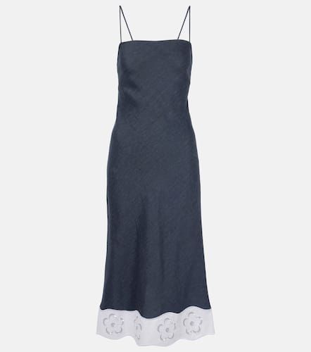 Staud Paolo linen-blend midi dress - Staud - Modalova