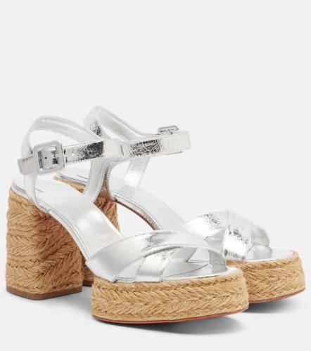 Calakala 85 metallic leather espadrille sandals - Christian Louboutin - Modalova