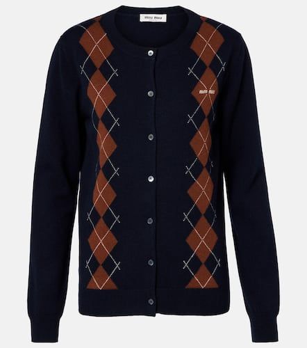Miu Miu Argyle cashmere cardigan - Miu Miu - Modalova