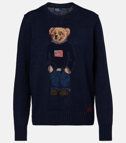 Pullover Polo Bear in cotone e lino con intarsi - Polo Ralph Lauren - Modalova