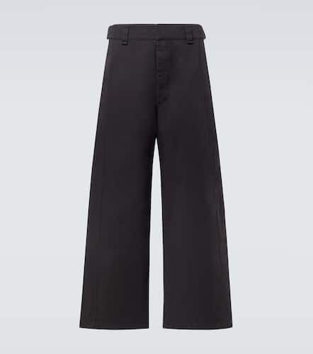 High-rise cotton twill wide-leg pants - Lemaire - Modalova