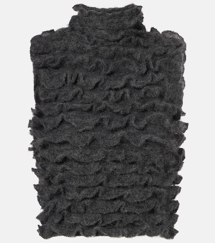 Ruffled mohair-blend turtleneck top - Alaia - Modalova