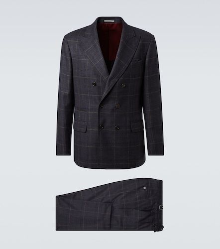 Checked cashmere and wool blazer - Brunello Cucinelli - Modalova