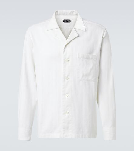 Camisa de algodón y seda a rayas - Tom Ford - Modalova