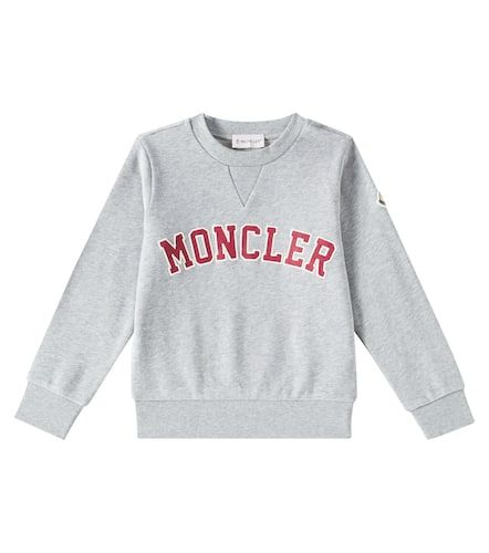 Logo cotton fleece sweatshirt - Moncler Enfant - Modalova