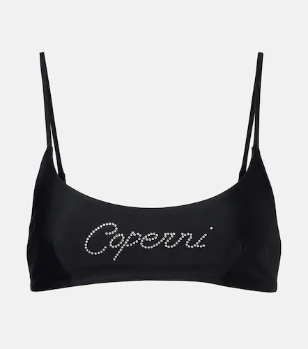 Top de bikini con cristales y logo - Coperni - Modalova