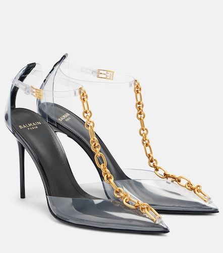 Pumps slingback in PVC con decorazioni - Balmain - Modalova