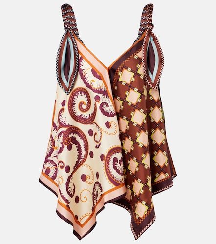 Alémais Top Wilson de sarga de seda estampado - Alemais - Modalova