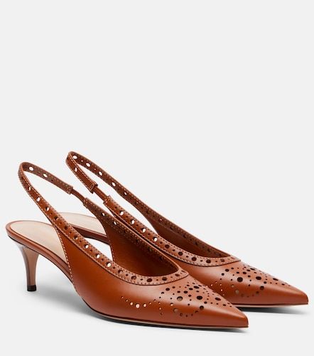 Perforated leather slingback pumps - Gianvito Rossi - Modalova
