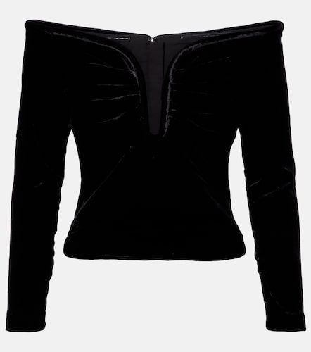 Off-Shoulder-Top aus Samt - Roland Mouret - Modalova