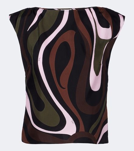 Pucci Top Marmo in twill di seta - Pucci - Modalova