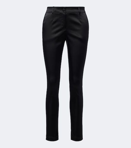 Pantaloni slim in raso - Dolce&Gabbana - Modalova