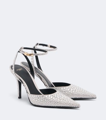 Pumps slingback con cristalli - Balmain - Modalova