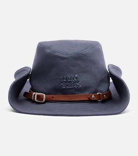 Sombrero cowboy de algodón con piel - Miu Miu - Modalova