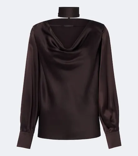 Blusa Elegante de satén de seda con lazada - Max Mara - Modalova