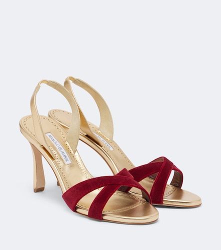 Sandali slingback Callydra in pelle e velluto - Manolo Blahnik - Modalova