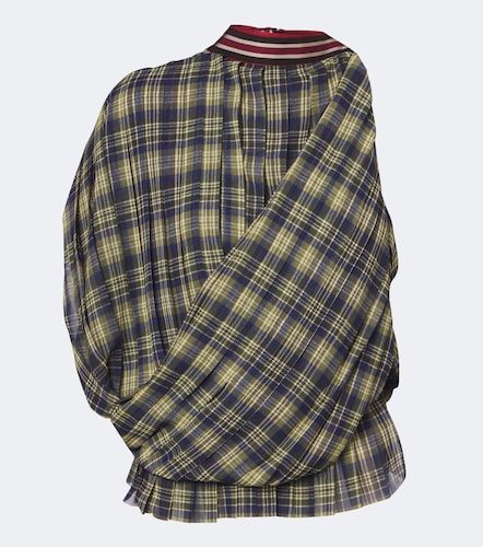 Top asimétrico a cuadros drapeado - Dries Van Noten - Modalova