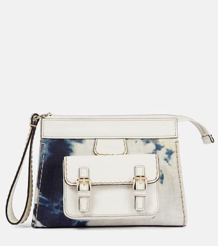 Chloé Edith tie-dye linen clutch - Chloe - Modalova