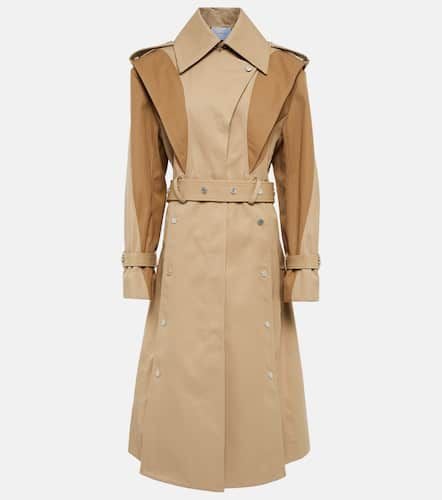 Paneled cotton-blend gabardine trench coat - Mugler - Modalova