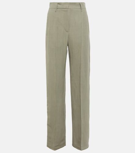 Pantalones rectos de sarga - Brunello Cucinelli - Modalova