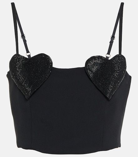 Blumarine Top cropped con ristalli - Blumarine - Modalova