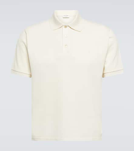 Cotton-blend piqué polo shirt - Saint Laurent - Modalova