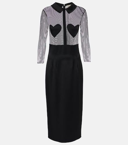 Abito midi in mesh e satin - Blumarine - Modalova