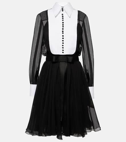 Vestido midi de mezcla de algodón y seda - Dolce&Gabbana - Modalova