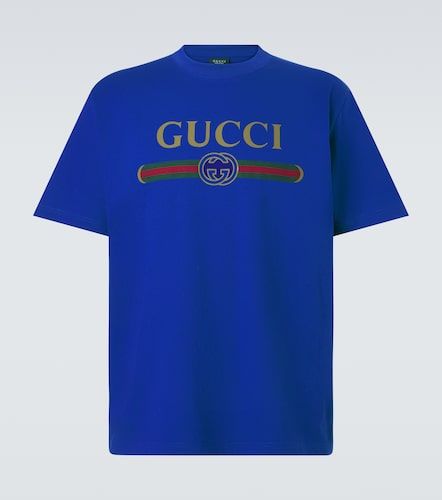 Jersey de algodón y seda con logo - Gucci - Modalova