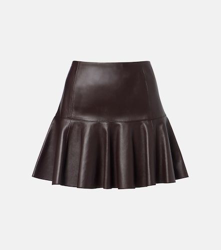 Alaia Pleated leather miniskirt - Alaia - Modalova