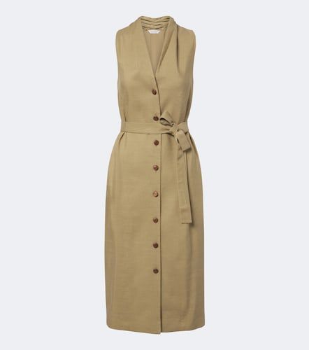 Abito midi in lino e seta con cintura - Max Mara - Modalova