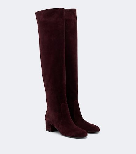 Suede knee-high boots - Gianvito Rossi - Modalova