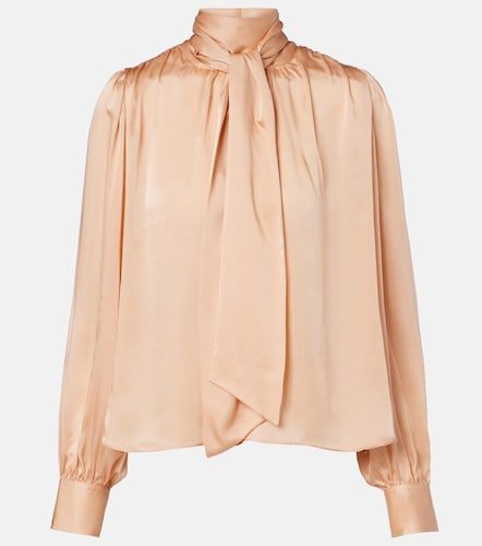 Ornament tie-neck silk chiffon blouse - Ulla Johnson - Modalova