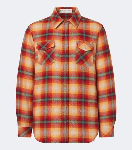 Camisa Shadow de cachemir a cuadros con cornalinas - God's True Cashmere - Modalova