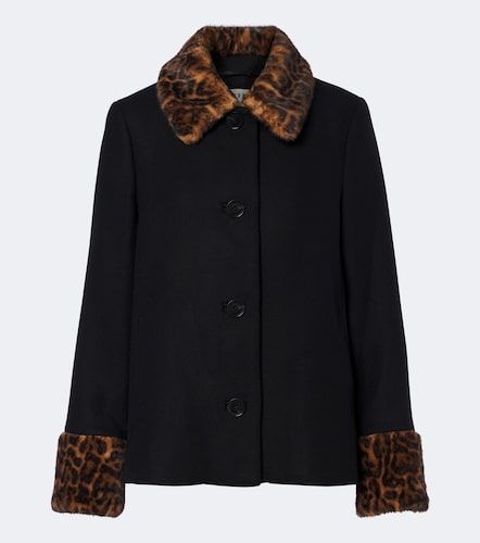 Aldith leopard-print wool-blend jacket - Rixo - Modalova