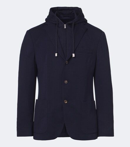 Blazer in lana con cappuccio - Eleventy - Modalova
