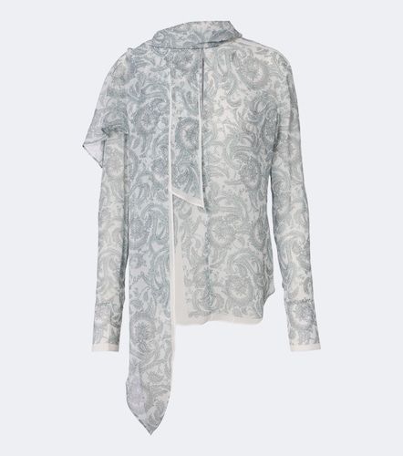 Blusa con capa de crepé de seda con paisley - Acne Studios - Modalova