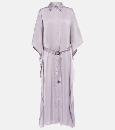 Satin belted shirt dress - Brunello Cucinelli - Modalova