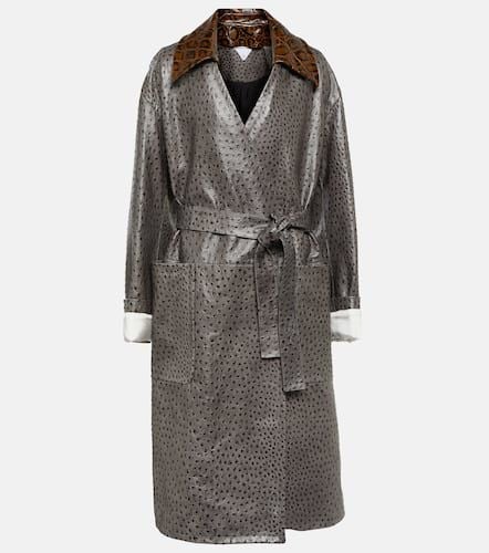 Embossed leather coat - Bottega Veneta - Modalova