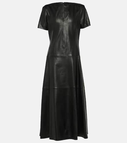 V-neck leather midi dress - Dorothee Schumacher - Modalova