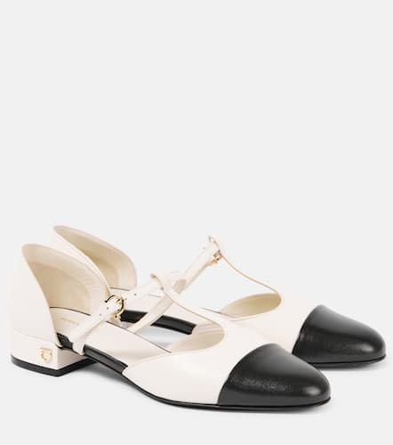 Linette leather Mary Jane flats - Ferragamo - Modalova