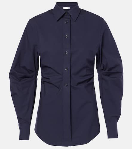 Gathered cotton-blend shirt - Victoria Beckham - Modalova