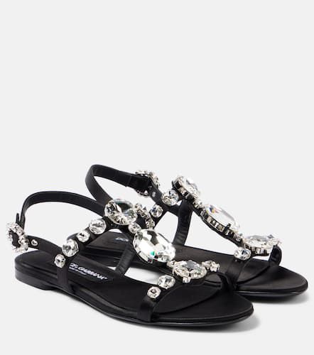 Bianca embellished satin sandals - Dolce&Gabbana - Modalova