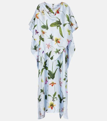 Floral silk twill kaftan - Oscar de la Renta - Modalova