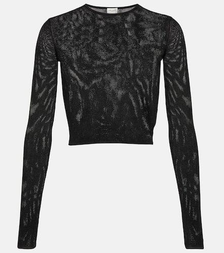 Saint Laurent Ribbed-knit crop top - Saint Laurent - Modalova