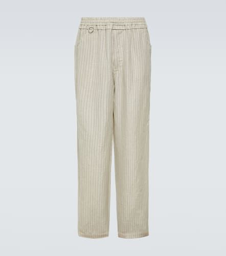 Pinstripe wool and linen wide-leg pants - Undercover - Modalova