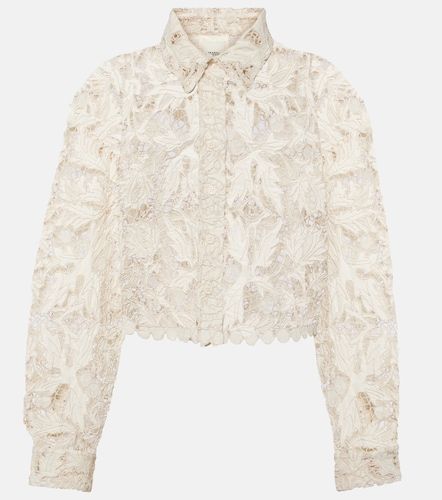 Camicia cropped in pizzo di cotone - Isabel Marant - Modalova