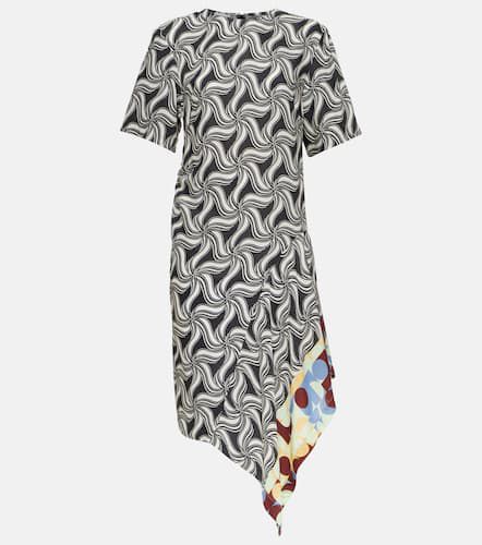 Printed asymmetric midi dress - Dries Van Noten - Modalova